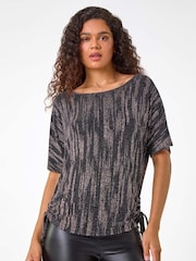 Blusa Roman com Glitter e Gola Redonda - Imagem 1 de 5