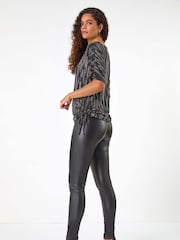 Blusa Roman com Glitter e Gola Redonda - Imagem 2 de 5