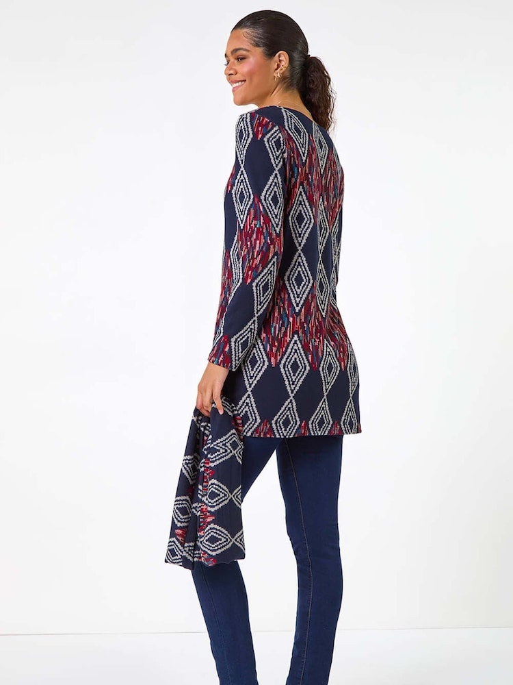 Túnica Longline Estampada Romana - Imagem 2 de 5
