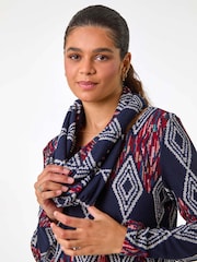 Túnica Longline Estampada Romana - Imagem 4 de 5