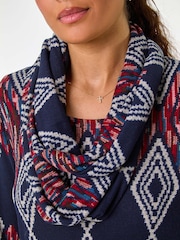 Túnica Longline Estampada Romana - Imagem 5 de 5