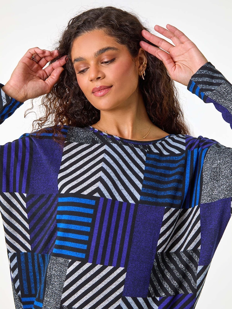 Azul - Roman Contrast Stripe Top - Imagen 5 de 5 Azul - Roman Contrast Stripe Top - Imagen 5 de 5