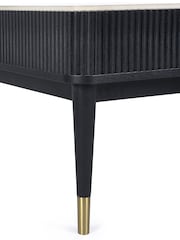Julian Bowen White Marble Black Louis Fluted Coffee Table With 2 Drawers - Image 11 of 14