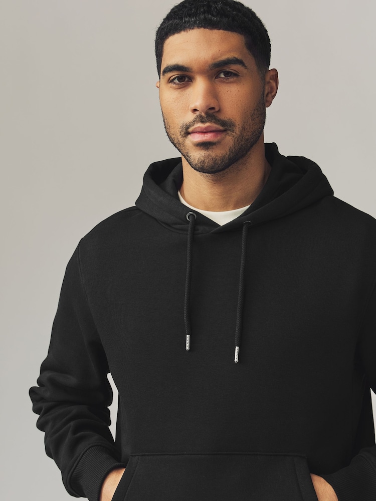 Noir/Marine/Gris Marl - Lot de 3 sweats à capuche en jersey - Image 7 of 12
