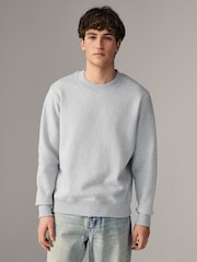 Noir/bleu marine Bleu/ Gris chinée - Jersey Col rond Sweat-shirt 3 Pack - Image 3 de 14