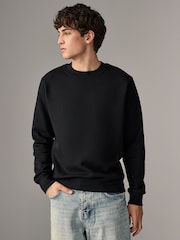 Noir/bleu marine Bleu/ Gris chinée - Jersey Col rond Sweat-shirt 3 Pack - Image 4 de 14