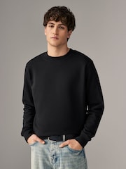 Noir/bleu marine Bleu/ Gris chinée - Jersey Col rond Sweat-shirt 3 Pack - Image 5 de 14