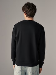 Noir/bleu marine Bleu/ Gris chinée - Jersey Col rond Sweat-shirt 3 Pack - Image 6 de 14