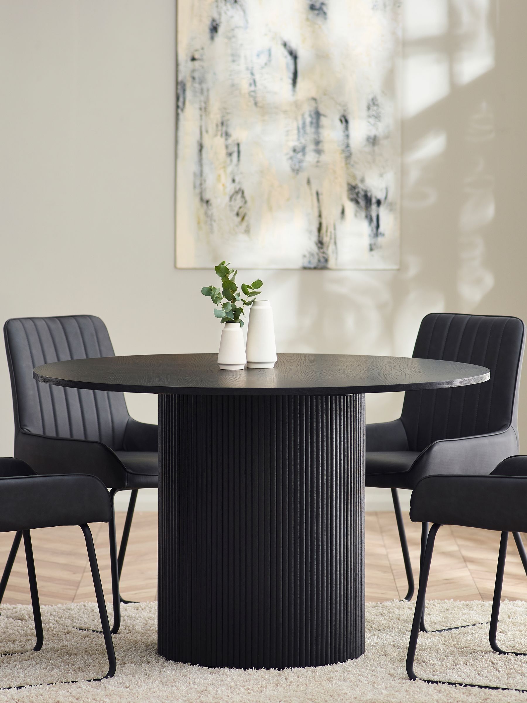 Julian Bowen Louis Compact Coffee Table - Black - Ash/Ash Veneer/MDF - Image 6