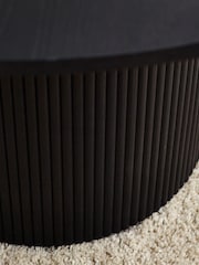 Julian Bowen Black Louis Fluted Round Dining Table - Image 4 of 9