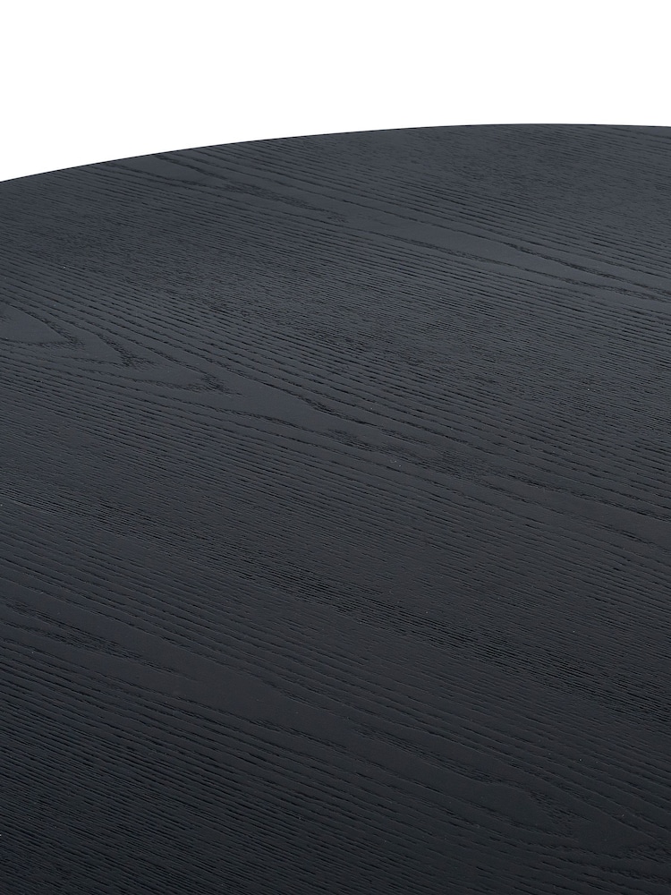 Julian Bowen Black Louis Fluted Round Dining Table - Image 9 of 9