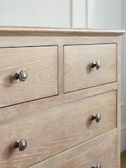 Julian Bowen Limed Oak Camille 4 + 2 6 Drawer Chest - Image 2 of 5