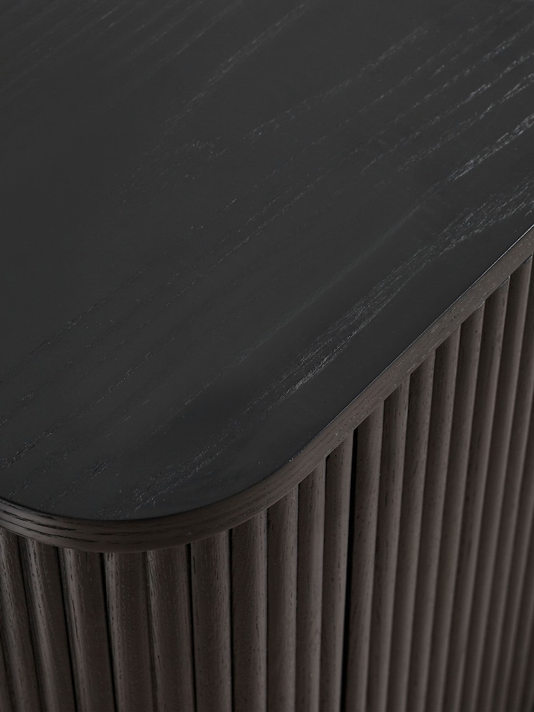 Julian Bowen Black Louis Fluted TV Unit - Image 10 of 10