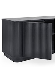 Julian Bowen Black Louis Fluted TV Unit - Image 6 of 10