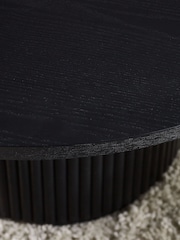 Julian Bowen Black Louis Fluted Round Coffee Table - Image 4 of 8