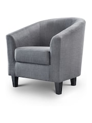 Julian Bowen Slate Grey Hugo Tub Chair - Image 2 of 2