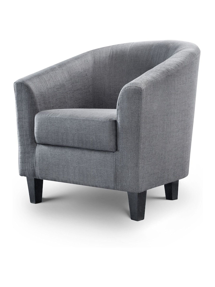 Julian Bowen Slate Grey Hugo Tub Chair - Image 2 of 2