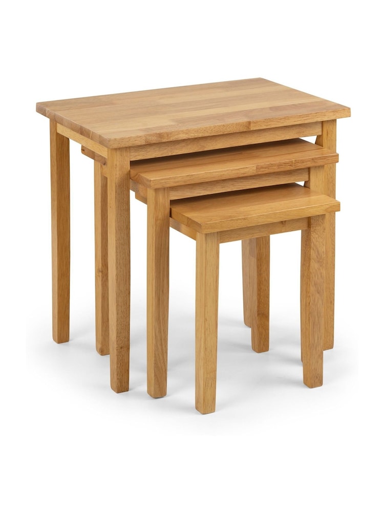 Julian Bowen Light Oak Cleo Nest Of Tables - Image 2 of 6