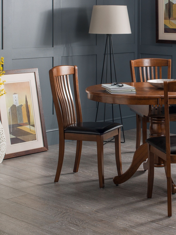 Julian Bowen Mahogany Canterbury Chairs Set of 2 - Image 2 of 6