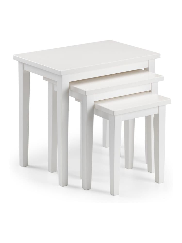 Julian Bowen Pure White Cleo Nest Of Tables - Image 2 of 2