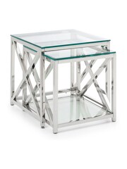 Julian Bowen Silver Miami Nest Of Tables - Image 2 of 6
