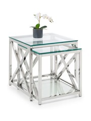 Julian Bowen Silver Miami Nest Of Tables - Image 4 of 6