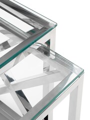 Julian Bowen Silver Miami Nest Of Tables - Image 5 of 6