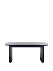 Julian Bowen Black Louis Fluted Extending Dining Table - Image 3 of 13