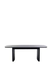 Julian Bowen Black Louis Fluted Extending Dining Table - Image 5 of 13