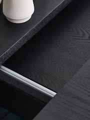 Julian Bowen Black Louis Fluted Extending Dining Table - Image 6 of 13