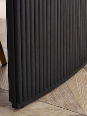 Julian Bowen Black Louis Fluted Extending Dining Table - Image 7 of 13