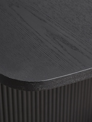 Julian Bowen Black Louis Fluted Extending Dining Table - Image 8 of 13