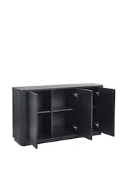 Julian Bowen Black Louis Fluted Sideboard - Image 5 of 13