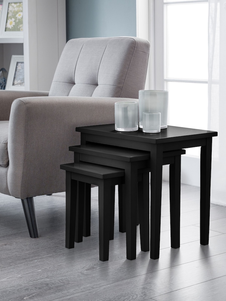 Julian Bowen Black Cleo Nest Of Tables - Image 1 of 2