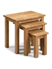 Julian Bowen Oak Coxmoor Nest Of 3 Tables - Image 1 of 1