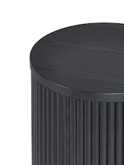 Julian Bowen Black Louis Fluted Side Table With Door - Image 11 of 11