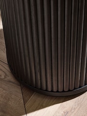 Julian Bowen Black Louis Fluted Side Table With Door - Image 8 of 11
