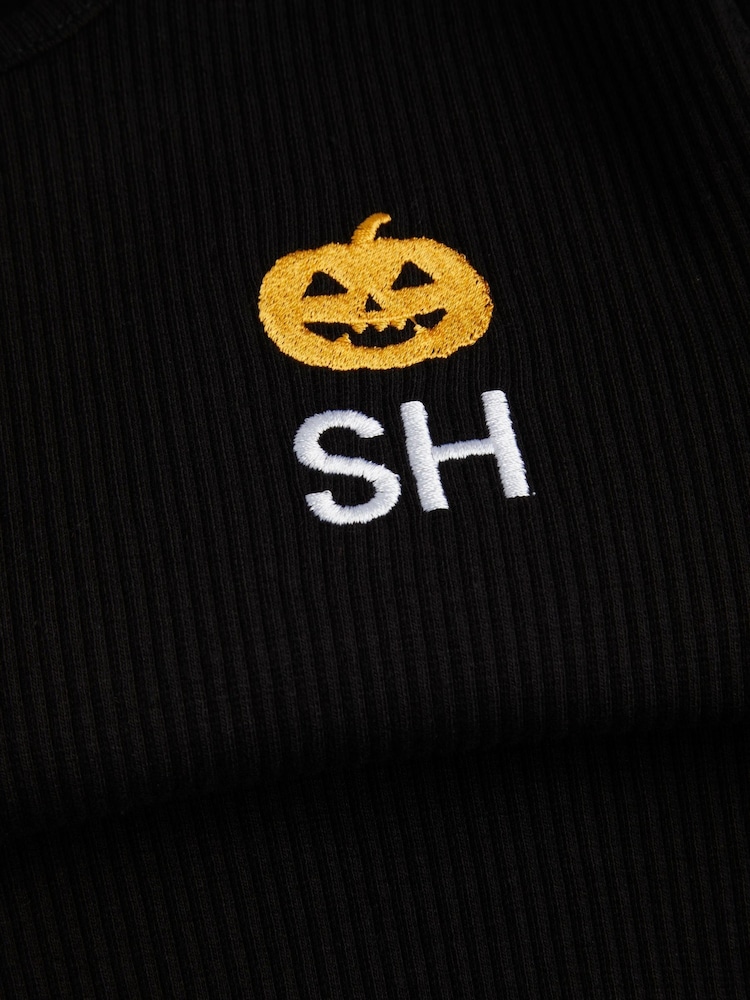 Personalised Mens Embroidered Pumpkin Lounge Set by Stitch Style - Image 5 of 5