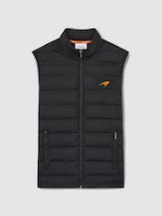 Reiss Black Foster McLaren F1 Team Quilted Logo Gilet - Image 2 of 8