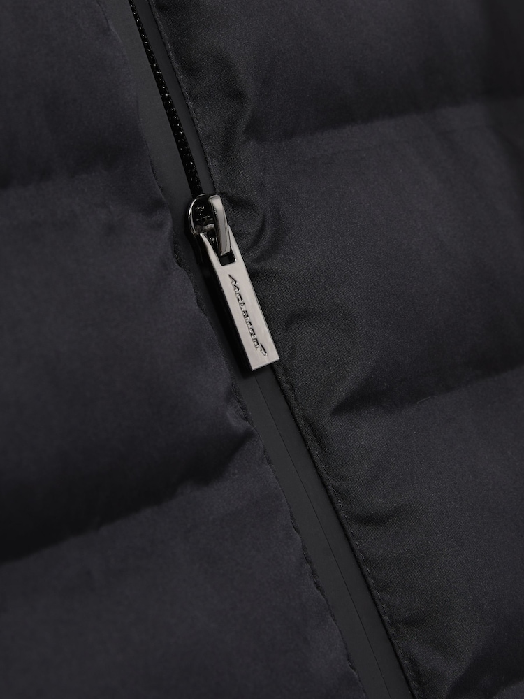 Reiss Black Foster McLaren F1 Team Quilted Logo Gilet - Image 8 of 8