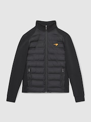 Reiss Black Mayer McLaren F1 Team Quilted Hybrid Jacket - Image 2 of 8