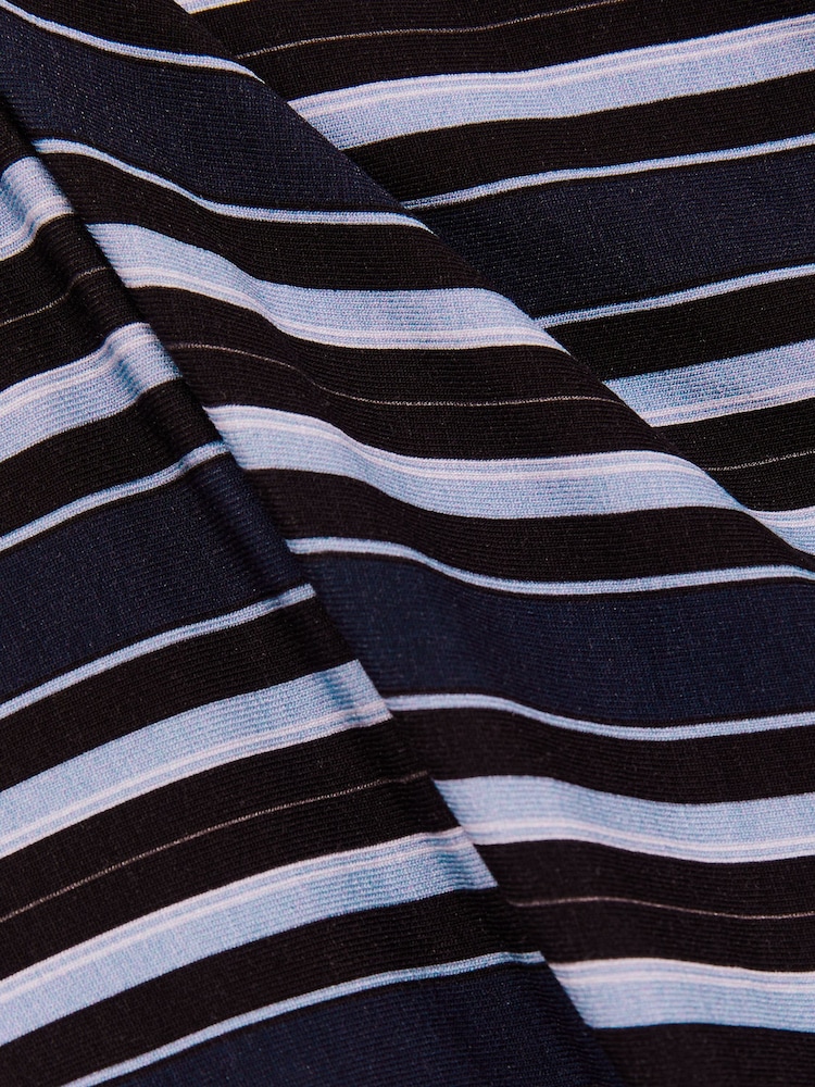 Reiss Dillon Stripe-Print Draped Midi Dress - Imagen 5 de 5