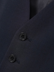 Reiss Navy Hope Wool-Blend Single-Breasted Waistcoat - Image 4 of 4