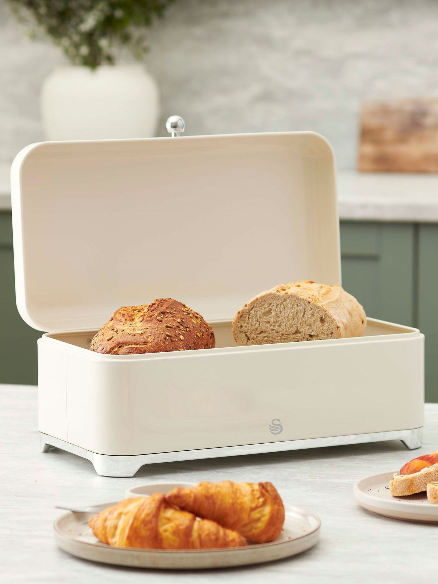 Swan Unisex Cream Solace 16L Bread Bin - Image 6