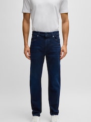 BOSS Blue Regular-Fit Maine Jeans In Cashmere-Touch Denim - Image 1 of 6