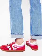 Boden Red Erin Union Jack Trainers - Image 1 of 5
