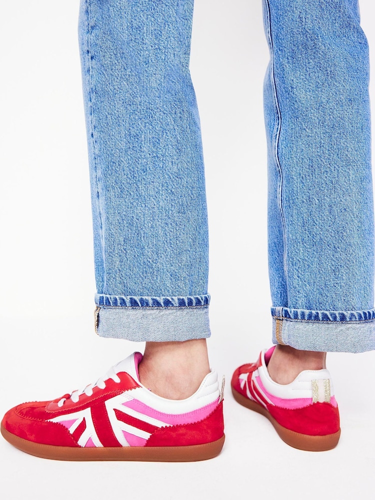 Boden Red Erin Union Jack Trainers - Image 1 of 5 Boden Red Erin Union Jack Trainers - Image 1 of 5