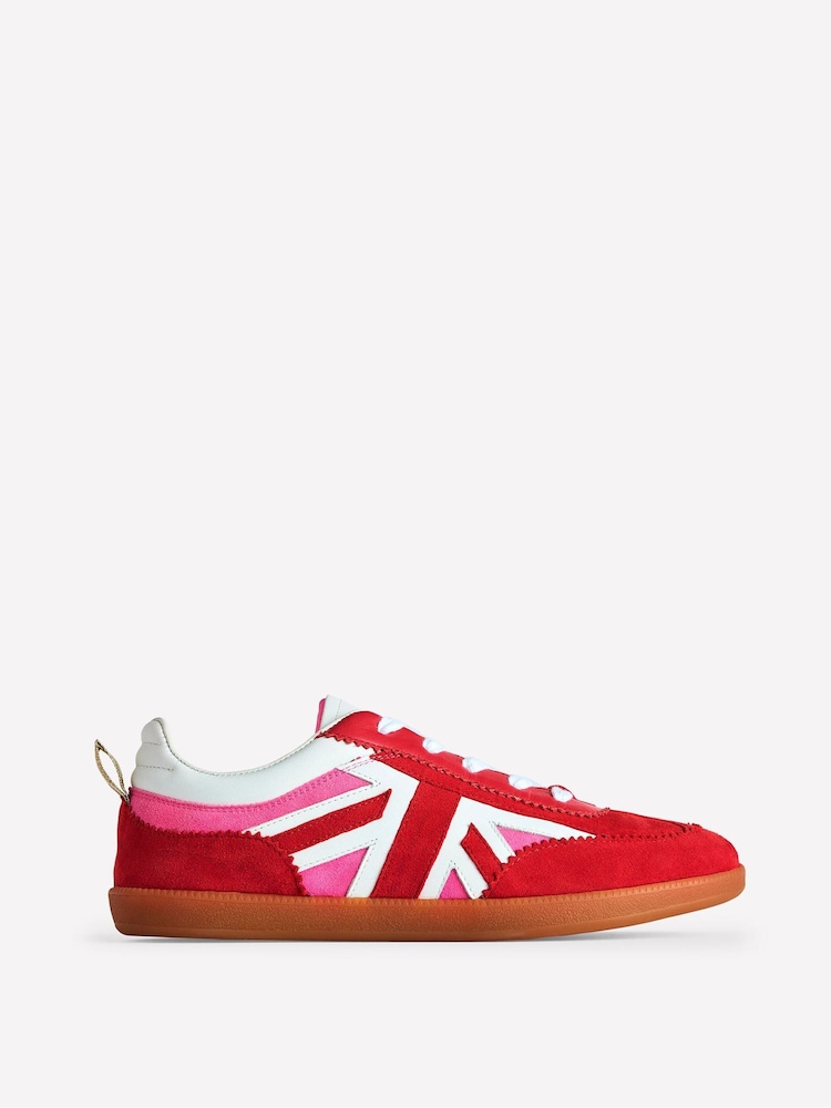 Boden Red Erin Union Jack Trainers - Image 2 of 5
