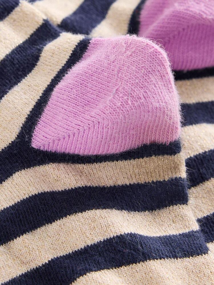 Boden Gold Sparkle Stripe Patterned Tights - Image 2 of 2