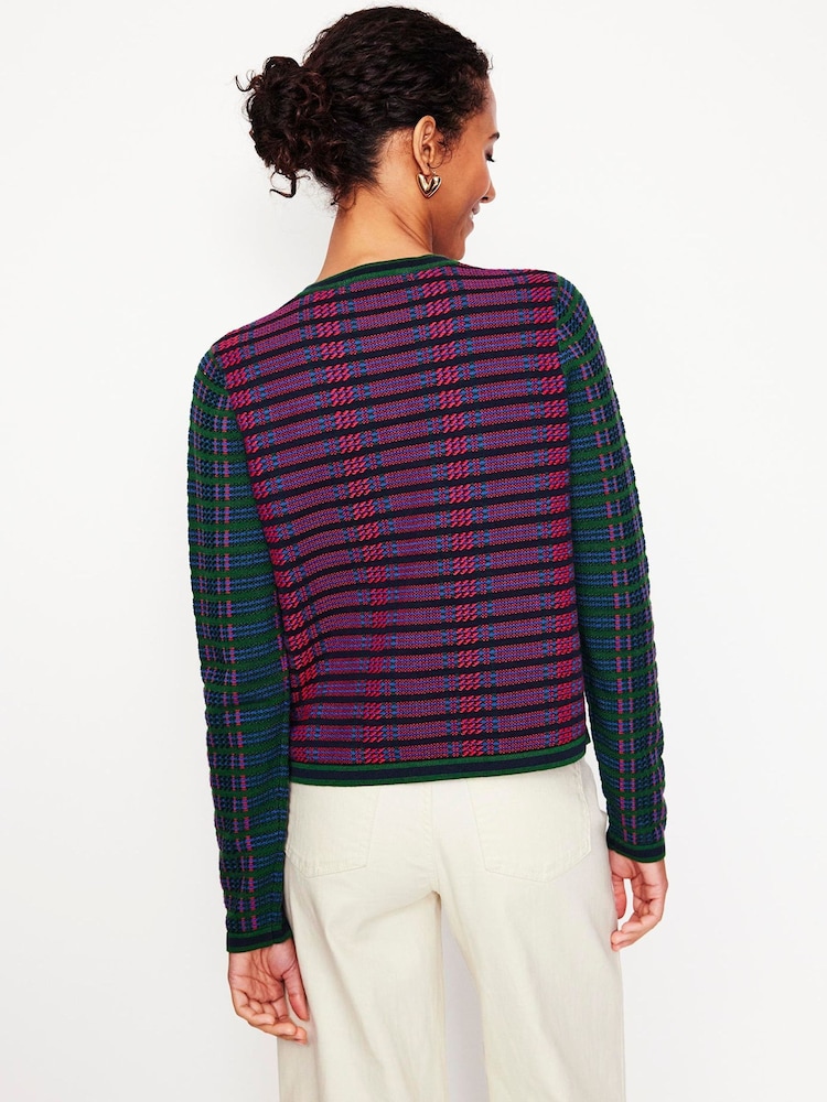 Boden Blue Holly Knitted 100% Cotton Cardigans - Image 2 of 6